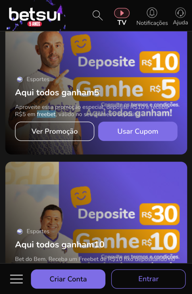 Betsul disponibiliza freebets